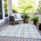 Homeroots 9' X 12' Sky Blue And Gray Plaid Washable Indoor Outdoor Area Rug 595437 - alternate 5