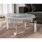 Homeroots 31" Silver Mirrored Glass and Faux Crystal Round Coffee Table 568901 - alternate 1