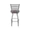 Holland Bar Stool Co 410 Jackie Stainless Steel 36in Swivel Bar Stool with Dark Cherry Oak Seat 41036SSDCOak - alternate 4