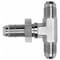 Gates Male JIC 37 Flare on Run to Male JIC 37 Flare Bulkhead - Tee SAE to SAE G60471-0808 - alternate 3