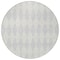 Homeroots 8' Silver And Ivory Round Geometric Washable Indoor Outdoor Area Rug 577111 - alternate 3