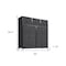 Homeroots 39" Black And Gray Fabric Bin and Steel Nine Drawer Dresser 438315 - alternate 2