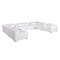 Homeroots White Italian Leather Power Reclining U Shaped Twelve Piece Corner Sectional With Console 632550 - alternate 1