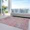 Homeroots 3' X 5' Pink Gray And Gold Floral Washable Indoor Outdoor Area Rug 604084 - alternate 5