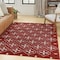 Homeroots 4' X 6' Brick Red And Ivory Geometric Indoor Outdoor Area Rug 572562 - alternate 6