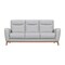 Homeroots 83" Gray Leather Sofa With Brown Legs 546406 - alternate 5