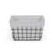 Homeroots 13" Black And White Fabric And Metal Basket 379833 - alternate 4