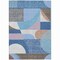 Homeroots 3' X 5' Sky Blue Teal Blue And Brown Geometric Washable Indoor Outdoor Area Rug 616742 - alternate 5