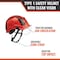 Malta Dynamics SafetyHelmet w/Clear Visor, Polyethylene, Ratchet, Red, Fits Hat Size One Size Fits Most HTR1101 - alternate 7