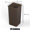 Regal Altair 50 Gallon Square Brown Plastic Trash Can, Heavy Duty Resin Construction ZR-TC-100-SQ50BR - alternate 4