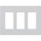Lutron Designer Wall Plates, Number of Gangs: 3 Satin Finish, Palladium SC-3-PD - alternate 1