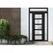 Vdomdoors Front Exterior Prehung FiberGlass Door Frosted Glass / Manux 8002 Matte Black / 2 Sidelight and Tra MANUX8002EXD-BLK-W14+30+14 x H80+14-RH - alternate 2