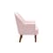 Homeroots 33" Pink And Brown Linen Arm Chair 534143 - alternate 4