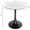 Leisuremod Bristol 27 in Round Dining Table - MDF Wood Top with Black Iron Pedestal Base BTBL-27LNW - alternate 6