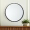 Homeroots 30" Black Metal Scalloped Accent Mirror 607278 - alternate 1