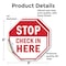 Signmission Stop Check in Here, 6 inch X 6 inch, Vinyl Decal, 2PK OC-D-2PACK-6-312 - alternate 3