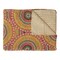 Homeroots 50" X 70" Brown And Beige Abstract Cotton Quilted Kantha Throw Blanket with Embroidery 544546 - alternate 1