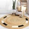 Jonathan Y Porto Geometric Jute Circle Natural/Cream/Black 6 ft Round Area Rug RNF106A-6R - alternate 4