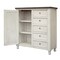 Homeroots 55" Gray and Ivory Solid Wood Five Drawer Gentlemans Chest 524570 - alternate 7