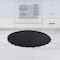 Lavish Home Bathroom Rugs 2 Woven Cotton Bath Mat Set for Boho Decor Round Rugs for Shower, Tub, Toilet, Vanity HT-BATH4-BLK - alternate 5