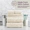 Lavish Home 6PC Jacquard Towel Set 100% Cotton Bathroom Accessories Soft & Absorbent Bathroom Set 67-040-CRM - alternate 4