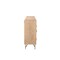 Homeroots 95in Natural And Antiqued Gold Solid Wood Carved Geometric Sideboard with Six Doors 521383 - alternate 6