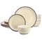 Gibson Home Holcomb 12 Piece Ceramic Dinnerware Set in Beige 142773.12 - alternate 1