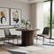 Homeroots 46" Brown Wood Pedestal Base Round Top Dining Table 720948 - alternate 4
