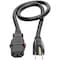 Eaton Tripp Lite Series Computer Power Cord, NEMA 5-15P to Locking C13 - Heavy-Duty, 15A, 125V, 14 P007-L02 - alternate 3