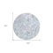 Homeroots 8' Sky Blue Denim Blue And Ivory Round Paisley Washable Indoor Outdoor Area Rug 588662 - alternate 3