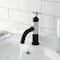 Kingston Brass One-Handle Single-Hole Bathroom Faucet with Push Pop-Up Drain, Matte Black/Polished Chrome KS2821CG - alternate 3
