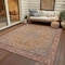 Homeroots 9' X 12' Gold And Peach Medallion Washable Indoor Outdoor Area Rug 616272 - alternate 6