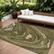 Homeroots 9' X 12' Olive Green And Beige Abstract Washable Indoor Outdoor Area Rug 601294 - alternate 1