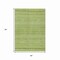 Homeroots 5' X 8' Fern Green And Sage Striped Washable Indoor Outdoor Area Rug 615339 - alternate 6