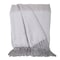 Homeroots 50" X 60" Gray Woven Cotton Herringbone Throw Blanket with Fringe 548946 - alternate 1