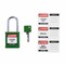 Brady Padlock Plastic GRN 1.5in Steel KeyCode4 SDPL-GRN-38ST-004 - alternate 3