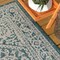 Jonathan Y Sinjuri Medallion Textured Weave Teal Blue/Gray 5 ft Round Indoor/Outdoor Area Rug SMB101C-5R - alternate 5