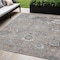 Homeroots 5' X 8' Taupe And Brown Floral Washable Indoor Outdoor Area Rug 609523 - alternate 1