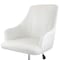 Elama Adjustable Faux Leather Rolling Office Chair in White with Chrome Finish ELM-2613-WHT - alternate 7