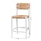 Bali & Pari Talli Bohemian Paper Loom and White Mahogany Wood 2-Piece Bar Stool Set 249-2PC-13886-ZORO - alternate 5