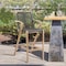 Armen Living Brielle Outdoor Light Eucalyptus Wood and Charcoal Rope Bar Height Stool LCBLBACH30 - alternate 6