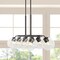 Jonathan Y Julian 33.5" 8-Light Farmhouse Bohemian Iron/Glass Linear LED Pendant, Oil Rubbed Bronze/Clear JYL7570A - alternate 8