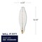 Bulbrite 40W Equivalent Amber Light OS T60 Dimmable LED Grand Filament Olive Shaped Nostalgic Light Bulb 776306 - alternate 6