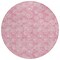 Homeroots 8' Pink And Ivory Round Geometric Washable Indoor Outdoor Area Rug 583380 - alternate 7