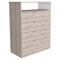 Homeroots 33" Light Gray Four Drawer Standard Chest With Open Shelf 544026 - alternate 1