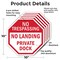 Signmission No Trespassing No Landing Private D, 10 inch X 10 inch, Aluminum Metal Signs, 5PK OC-A-5Pack-10-95 - alternate 4