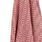 Homeroots 50" X 60" Red Cotton Woven Chevron Throw Blanket with Fringe 518800 - alternate 3