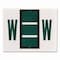 Smead Label, Alphabetic, Color-Coded, Letter W, Green, 500/Roll 67093 - alternate 9