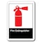 Signmission Fire Extinguisher 7inx10in Plastic Safety Sign ansi osha, 7" L, 10" H, ANSI-710 Fire Extinguisher ANSI-710 Fire Extinguisher - alternate 3