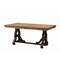 Homeroots 68" Natural and Black Wood Removable Leaf Trestle Base Extendable Dining Table 631267 - alternate 2